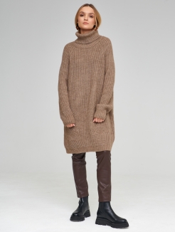 Женский вязаный свитер оверсайз, джемпер